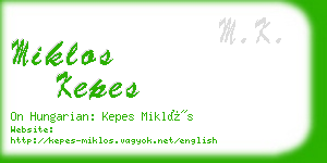 miklos kepes business card